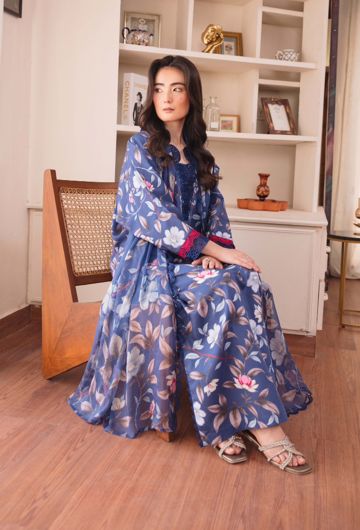 Humdum Coco Digital Printed Viscose Unstitched 3Pc Suit D-09