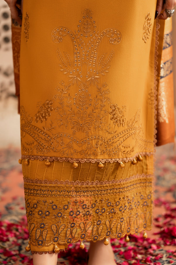 CELTS Premium Embroidered Dhanak Unstitched 3Pc Suit D-09