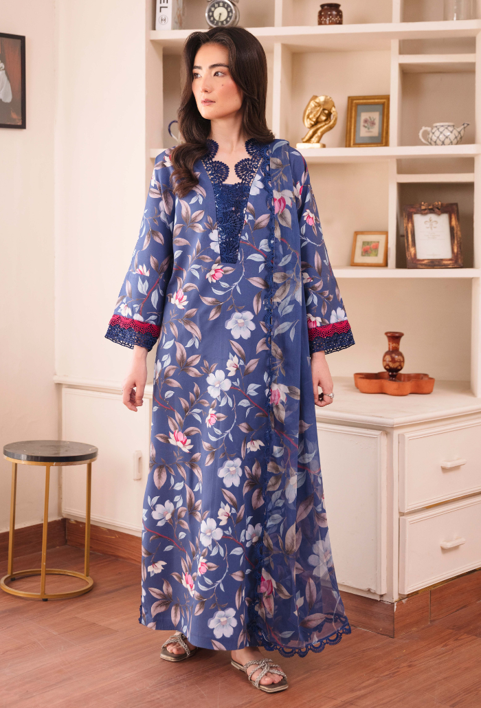 Humdum Coco Digital Printed Viscose Unstitched 3Pc Suit D-09