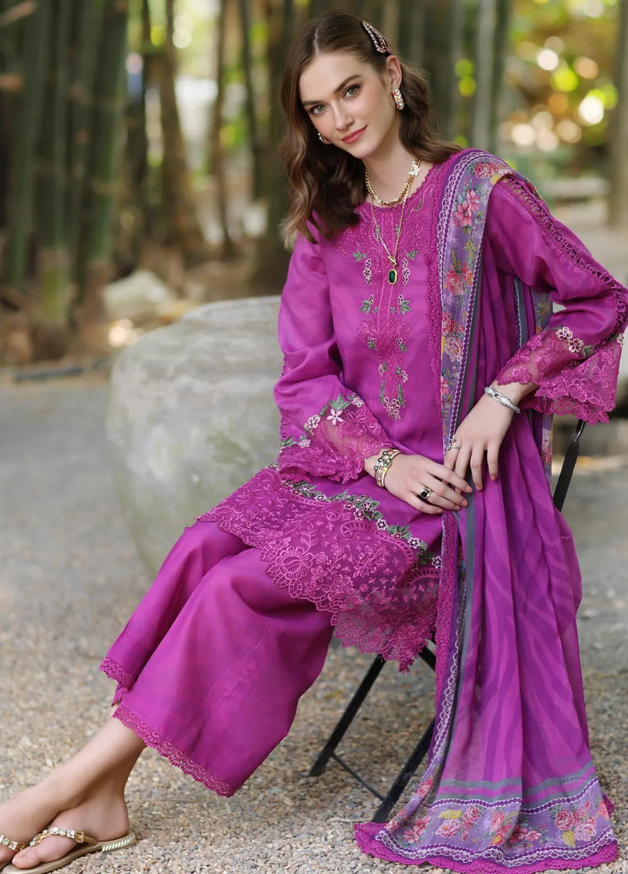 Noor by Saadia Asad Eid Luxe Printedkari Unstitched 3Pc Suit D-01A