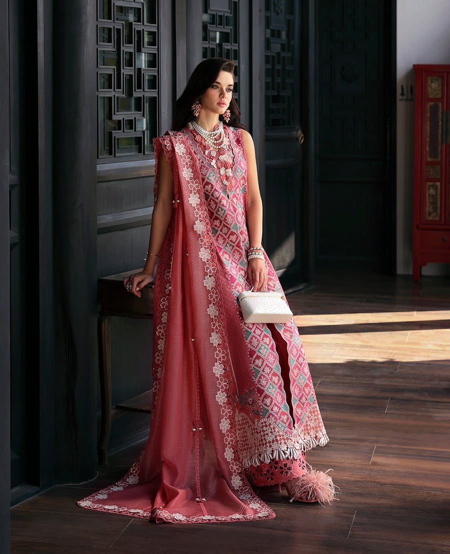 Republic WomensWear Kalani Embroidered Lawn Unstitched 3Pc Suit D1-A - Ayra
