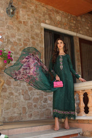 Noor by Saadia Asad Luxury Eid Handwork Schiffli Laserkari Unstitched Suit D01-A Sorina