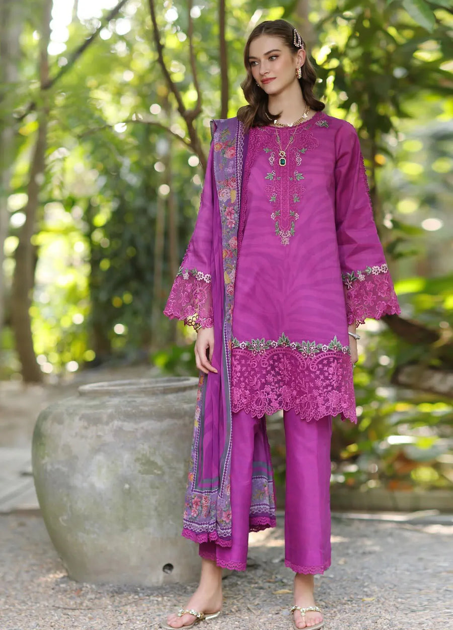 Noor by Saadia Asad Eid Luxe Printedkari Unstitched 3Pc Suit D-01A