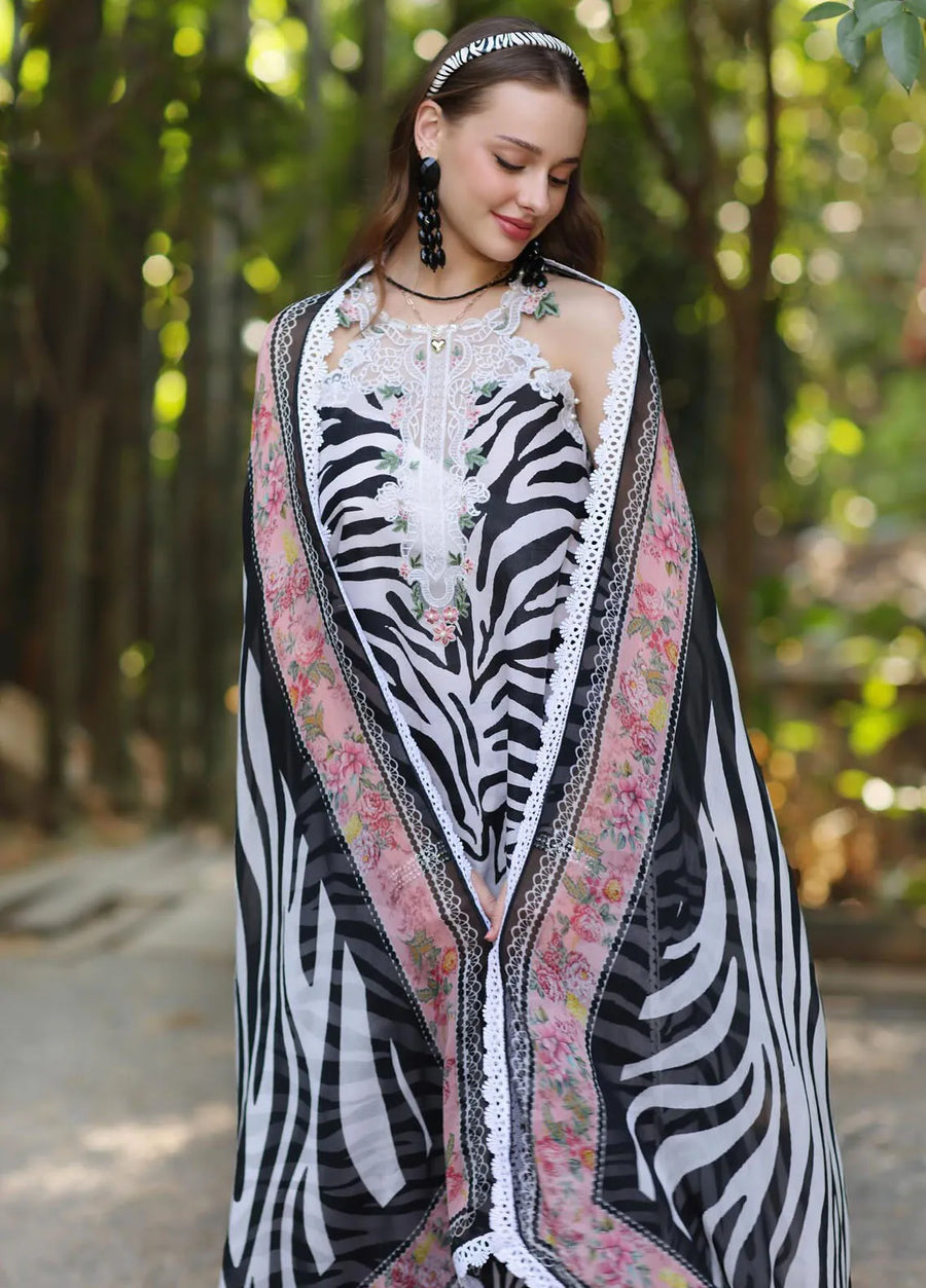 Noor by Saadia Asad Eid Luxe Printedkari Unstitched 3Pc Suit D-01B