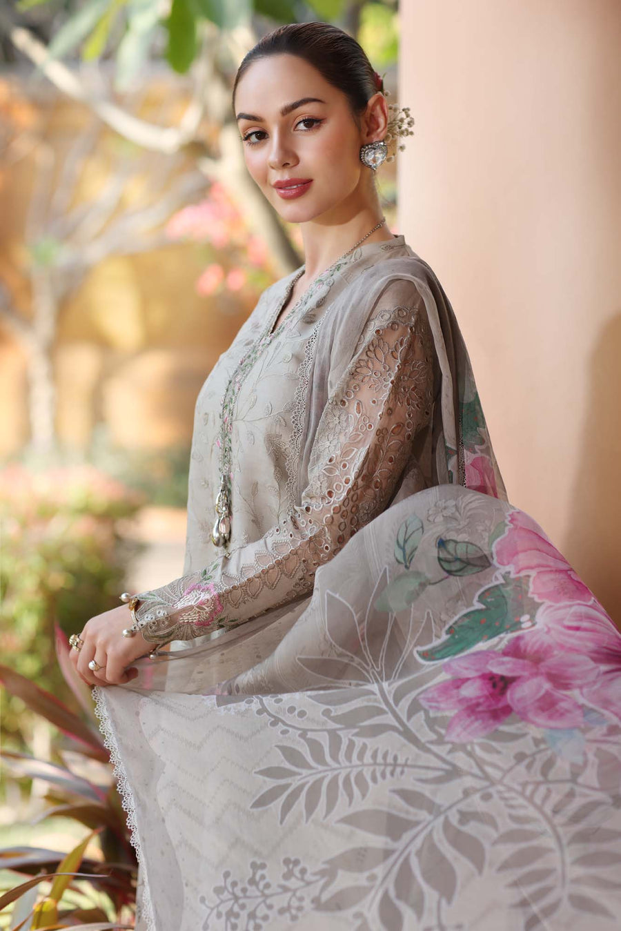 Noor by Saadia Asad Eid Luxury Handwork Laserkari Unstitched 3Pc Suit D-01B
