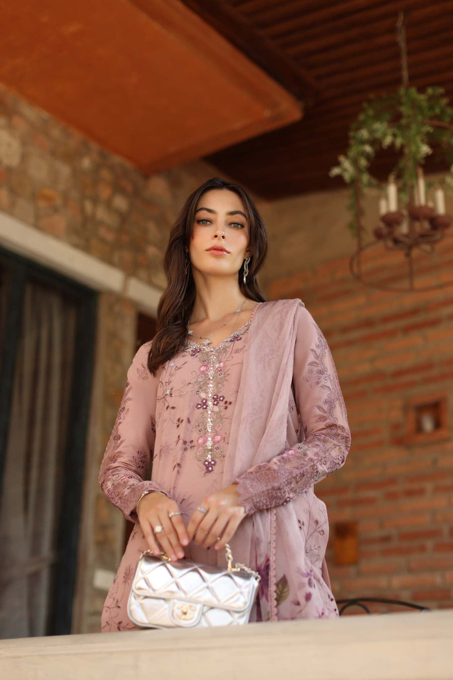 Noor by Saadia Asad Luxury Eid Handwork Schiffli Laserkari Unstitched Suit D01-B Sorina