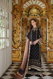 Noor by Saadia Asad Embroidered Cotton Net Unstitched 3Pc Suit D-01 Black