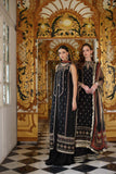 Noor by Saadia Asad Embroidered Cotton Net Unstitched 3Pc Suit D-01 Black