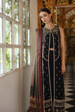 Noor by Saadia Asad Embroidered Cotton Net Unstitched 3Pc Suit D-01 Black