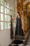 Noor by Saadia Asad Embroidered Cotton Net Unstitched 3Pc Suit D-01 Black
