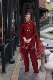 Noor by Saadia Asad Eid Luxe Chikankari Unstitched 3Pc Suit D-01