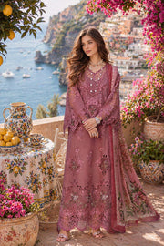 Noor by Saadia Asad Luxury Eid Schiffli Laserkari Unstitched Suit D1 -Rosé Allure
