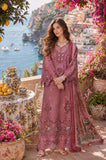 Noor by Saadia Asad Luxury Eid Schiffli Laserkari Unstitched Suit D1 -Rosé Allure