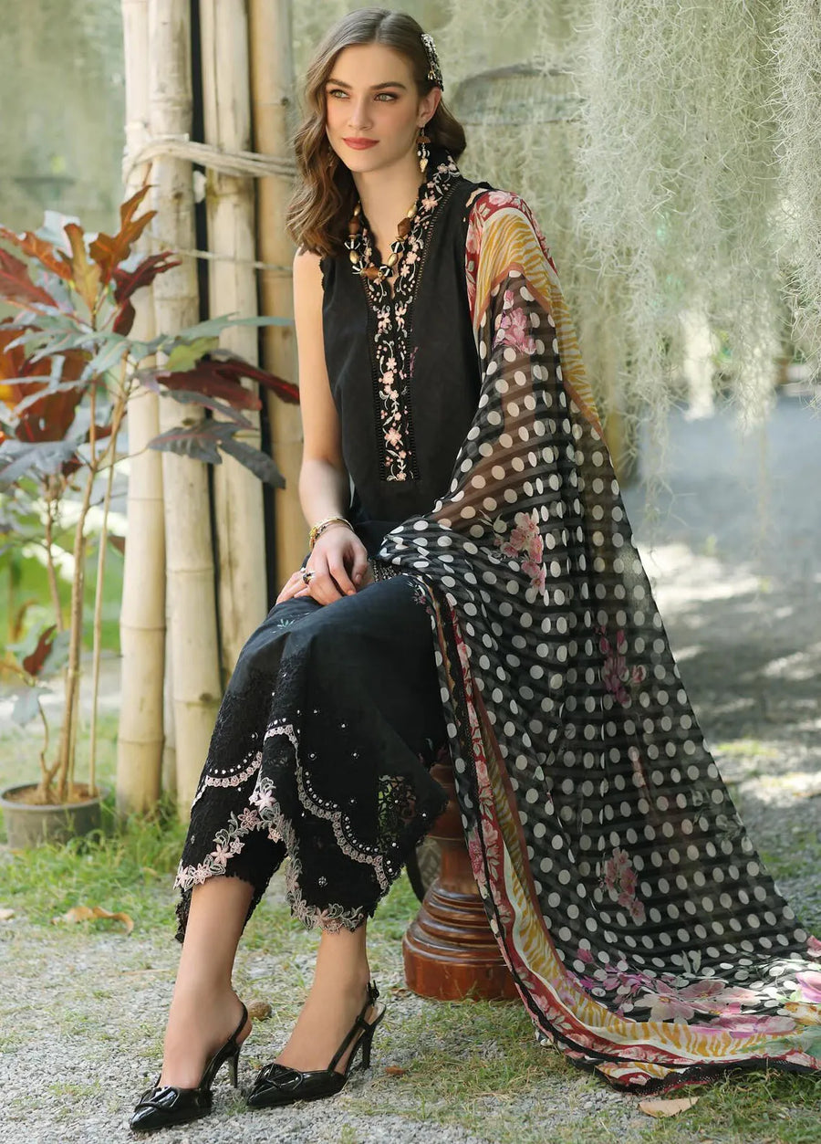 Noor by Saadia Asad Eid Luxe Printedkari Unstitched 3Pc Suit D-10B