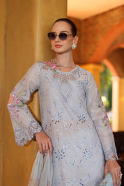 Noor by Saadia Asad Luxury Eid Handwork Schiffli Laserkari Unstitched Suit D10-B Roselle