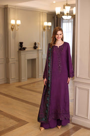 Noor by Saadia Asad Embroidered Linen Unstitched 3Pc Suit D-10B