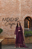 Noor by Saadia Asad Luxury Eid Schiffli Laserkari Unstitched Suit D10 -Plum Royal