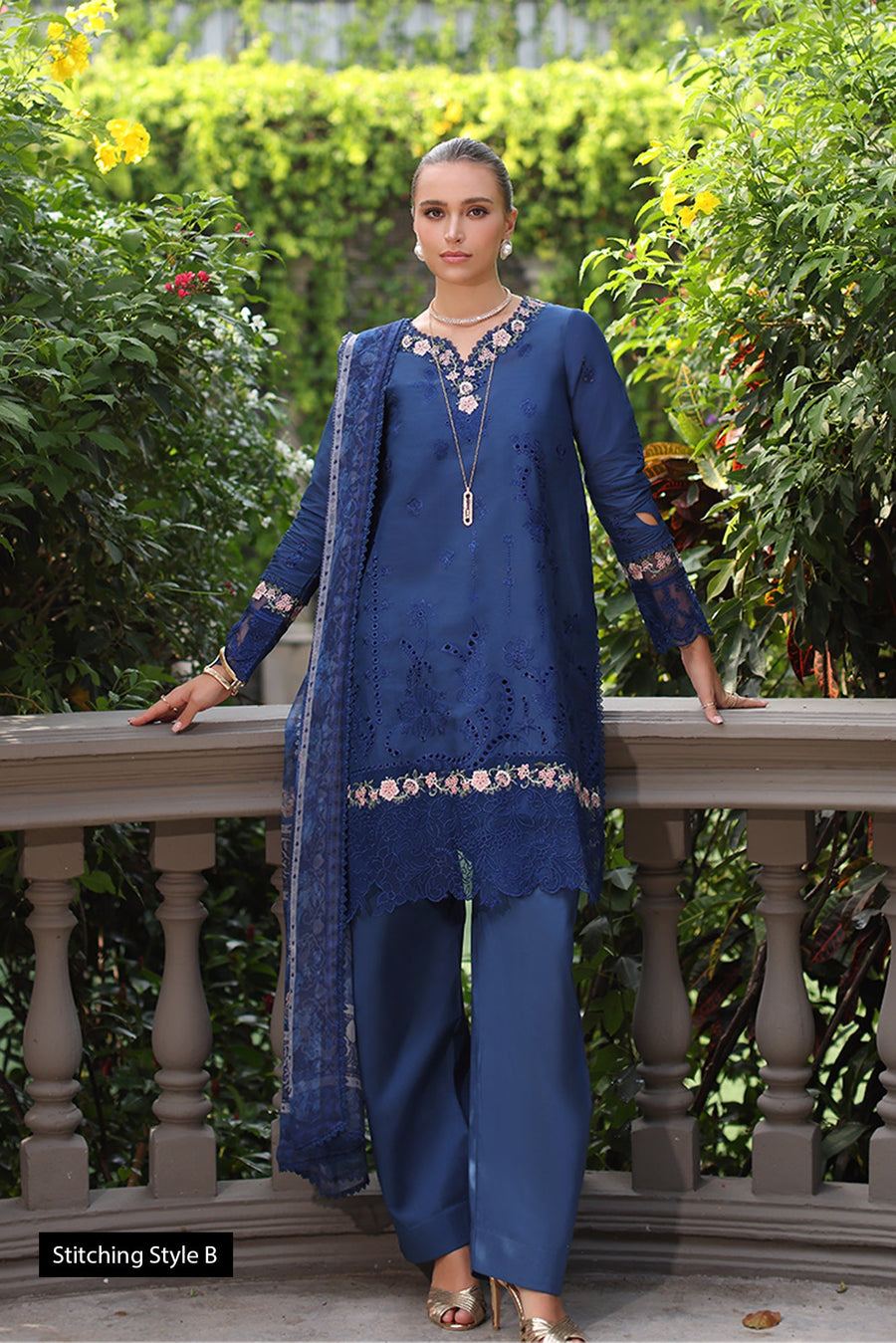 Noor by Saadia Asad Eid Luxury Schiffli Laserkari Unstitched 3Pc Suit D-10
