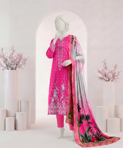 Ittehad Signature Printed Lawn Unstitched 3Pc Suit D-01