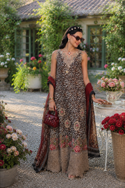 Noor by Saadia Asad Eid Luxe Printkhaas Unstitched 3Pc Suit D-11 Wild Safari