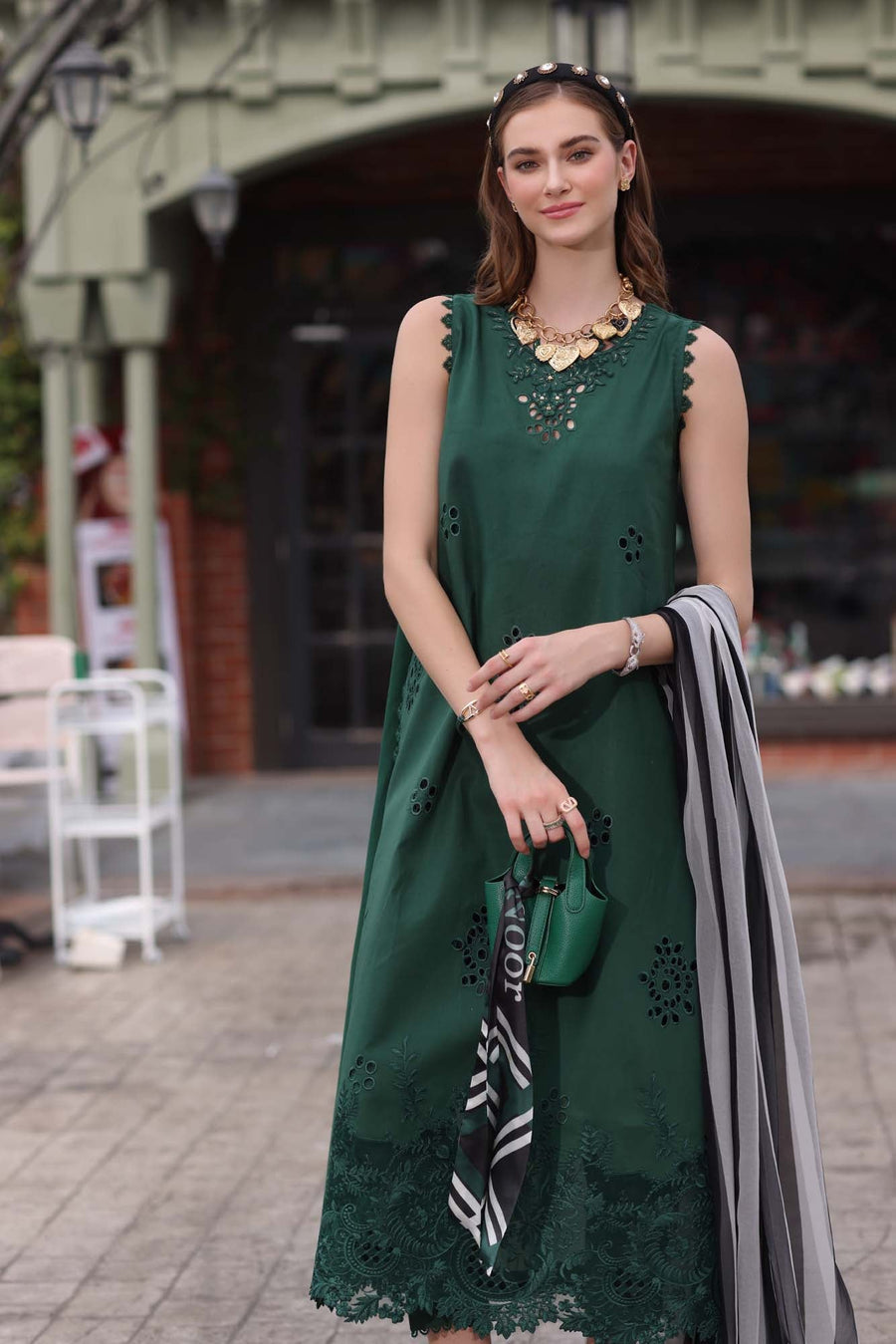 Noor by Saadia Asad Eid Luxe Chikankari Unstitched 3Pc Suit D-12