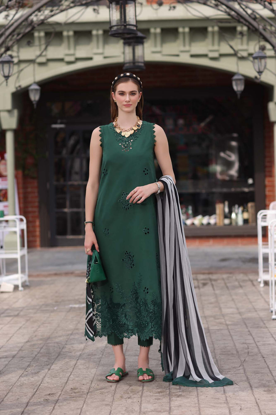 Noor by Saadia Asad Eid Luxe Chikankari Unstitched 3Pc Suit D-12