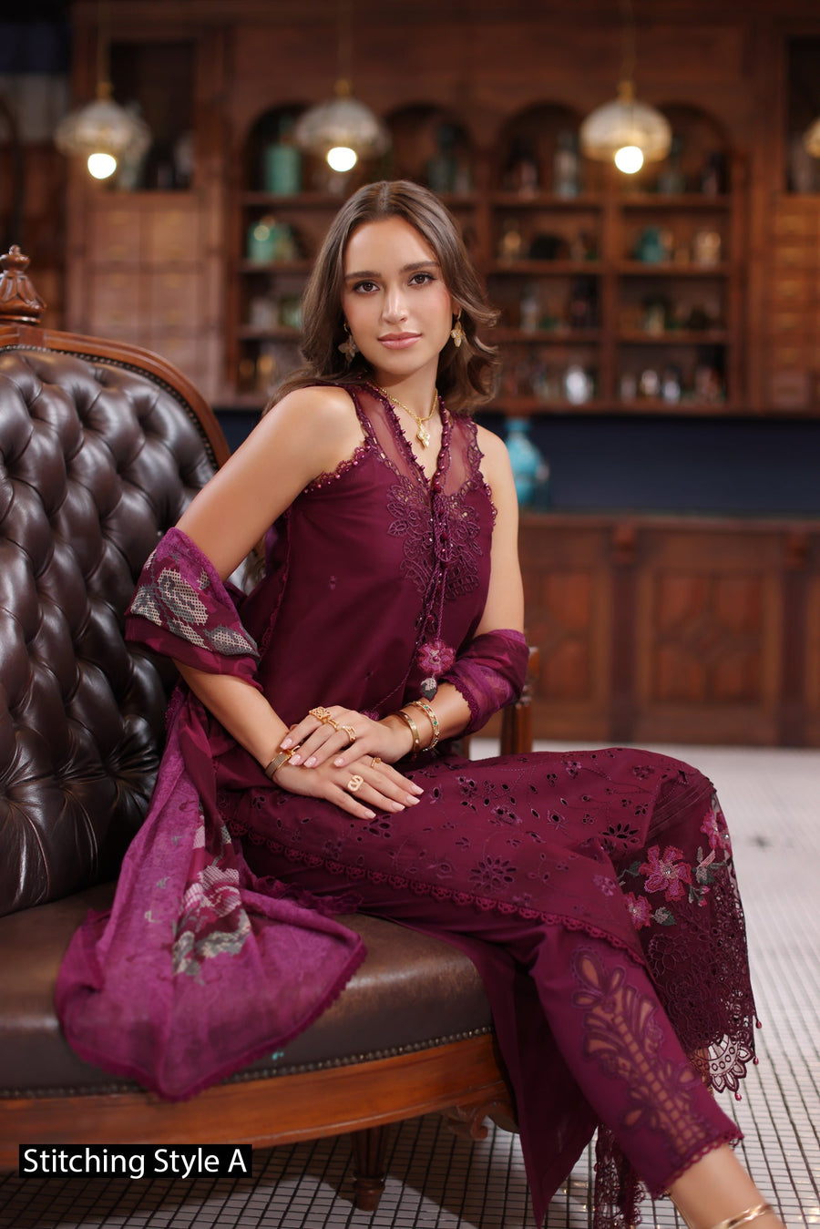 Noor by Saadia Asad Eid Luxury Schiffli Laserkari Unstitched 3Pc Suit D-12