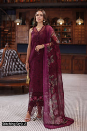 Noor by Saadia Asad Eid Luxury Schiffli Laserkari Unstitched 3Pc Suit D-12