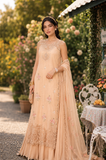 Noor by Saadia Asad Eid Luxe Printkhaas Unstitched 3Pc Suit D-13 Blush Peach