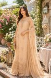 Noor by Saadia Asad Eid Luxe Printkhaas Unstitched 3Pc Suit D-13 Blush Peach