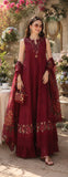 Noor by Saadia Asad Eid Luxe Printkhaas Unstitched 3Pc Suit D-14 Ruby Royale