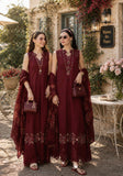 Noor by Saadia Asad Eid Luxe Printkhaas Unstitched 3Pc Suit D-14 Ruby Royale