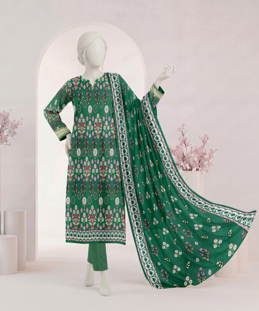 Ittehad Signature Printed Lawn Unstitched 3Pc Suit D-05