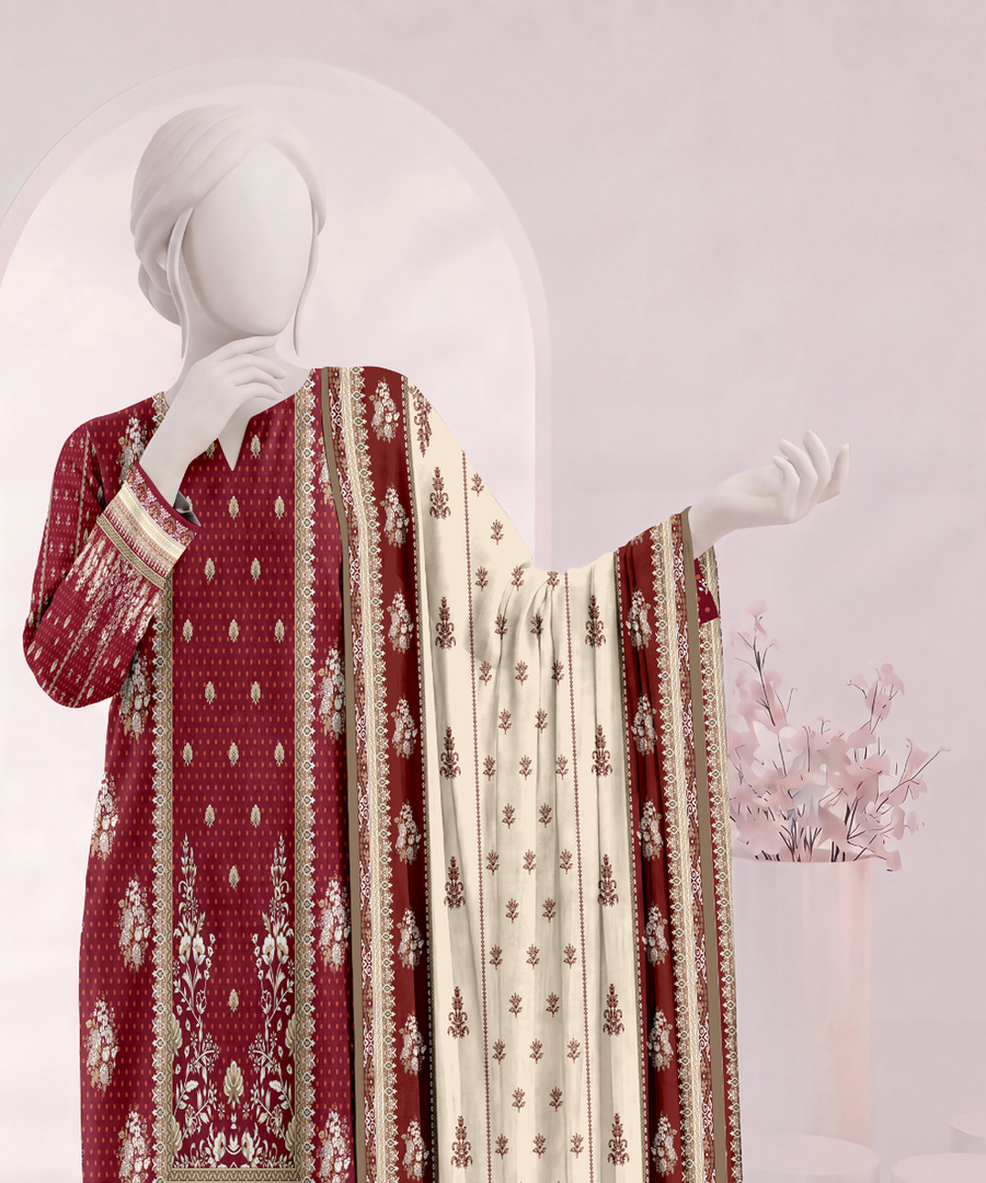 Ittehad Signature Printed Lawn Unstitched 3Pc Suit D-07