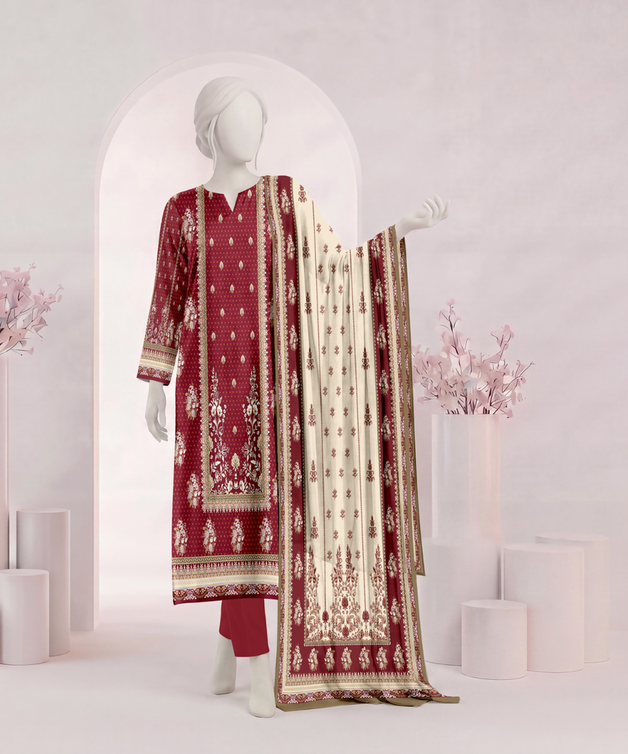 Ittehad Signature Printed Lawn Unstitched 3Pc Suit D-07