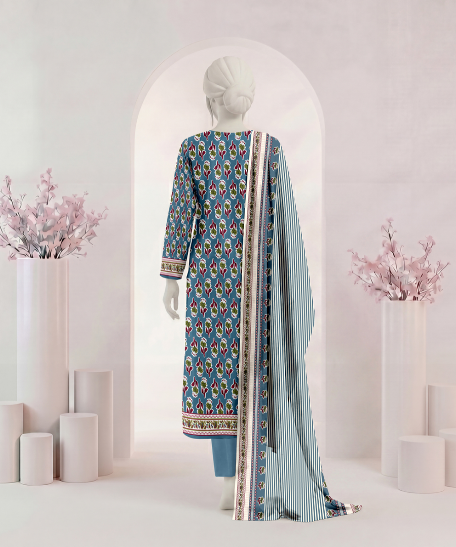 Ittehad Signature Printed Lawn Unstitched 3Pc Suit D-08