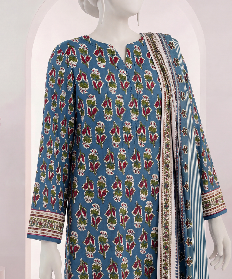 Ittehad Signature Printed Lawn Unstitched 3Pc Suit D-08