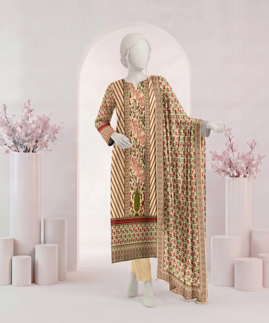 Ittehad Signature Printed Lawn Unstitched 3Pc Suit D-09