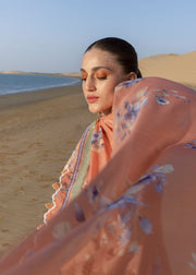 Crimson Flow Embroidered Lawn Unstitched 3Pc Suit D-1A Under The Tuscan Love