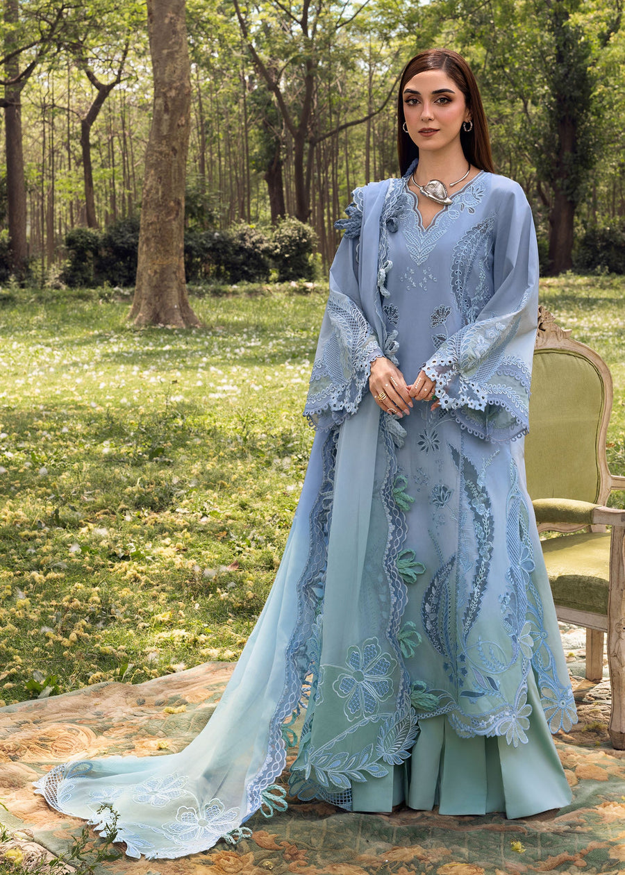Crimson Tasawar Luxe Lawn Unstitched 3Pc Suit D-1A ALL THINGS OMBRE