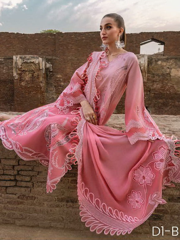 Crimson Tasawar Luxe Lawn Unstitched 3Pc Suit D-1B ALL THINGS OMBRE