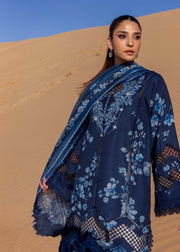 Crimson Flow Embroidered Lawn Unstitched 3Pc Suit D-1B Under The Tuscan Love
