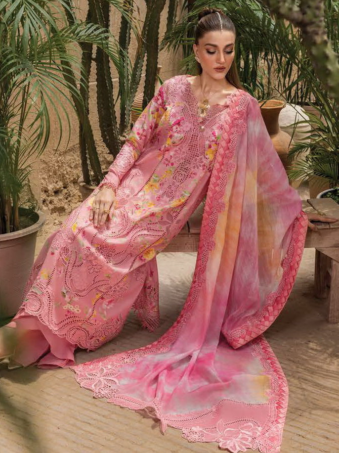 Crimson Tasawar Luxe Lawn Unstitched 3Pc Suit D-1B ALL THINGS OMBRE