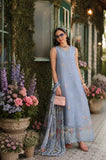 Noor by Saadia Asad Eid Luxe Printkhaas Unstitched 3Pc Suit D-01 Frozen Mist