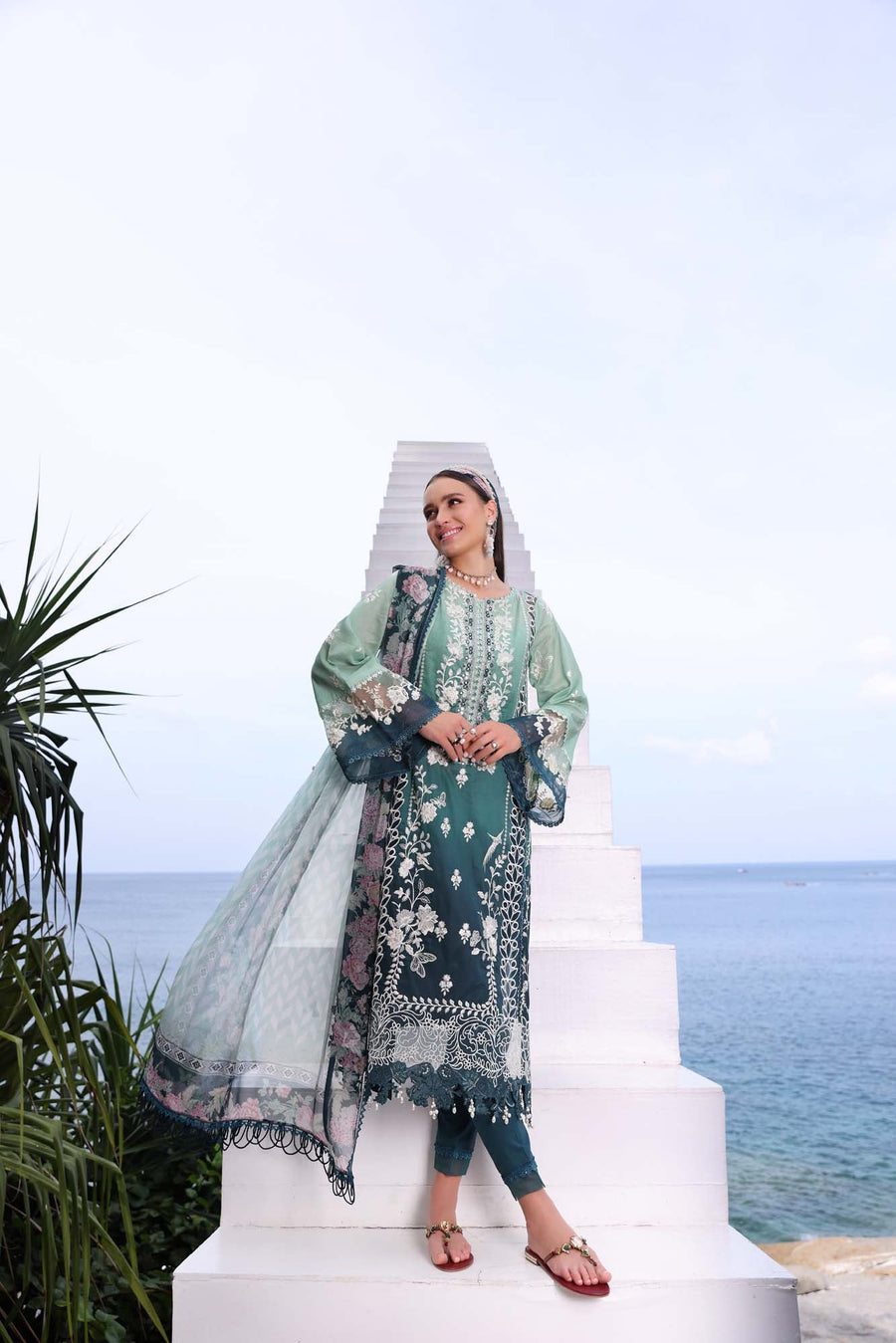 Noor by Saadia Asad Luxe PrintKari Unstitched Lawn 3Pc Suit D2-A