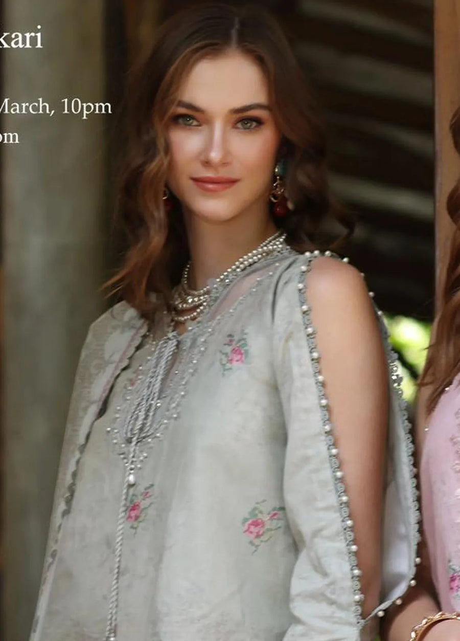 Noor by Saadia Asad Eid Luxe Printedkari Unstitched 3Pc Suit D-02A