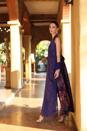 Noor by Saadia Asad Luxury Eid Handwork Schiffli Laserkari Unstitched Suit D02-A Aloura