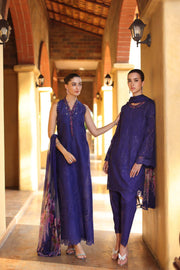 Noor by Saadia Asad Luxury Eid Handwork Schiffli Laserkari Unstitched Suit D02-A Aloura