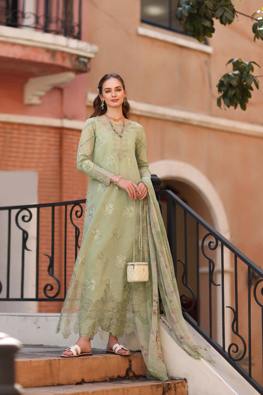 Noor by Saadia Asad Eid Luxe Printkhaas Unstitched 3Pc Suit D-02A