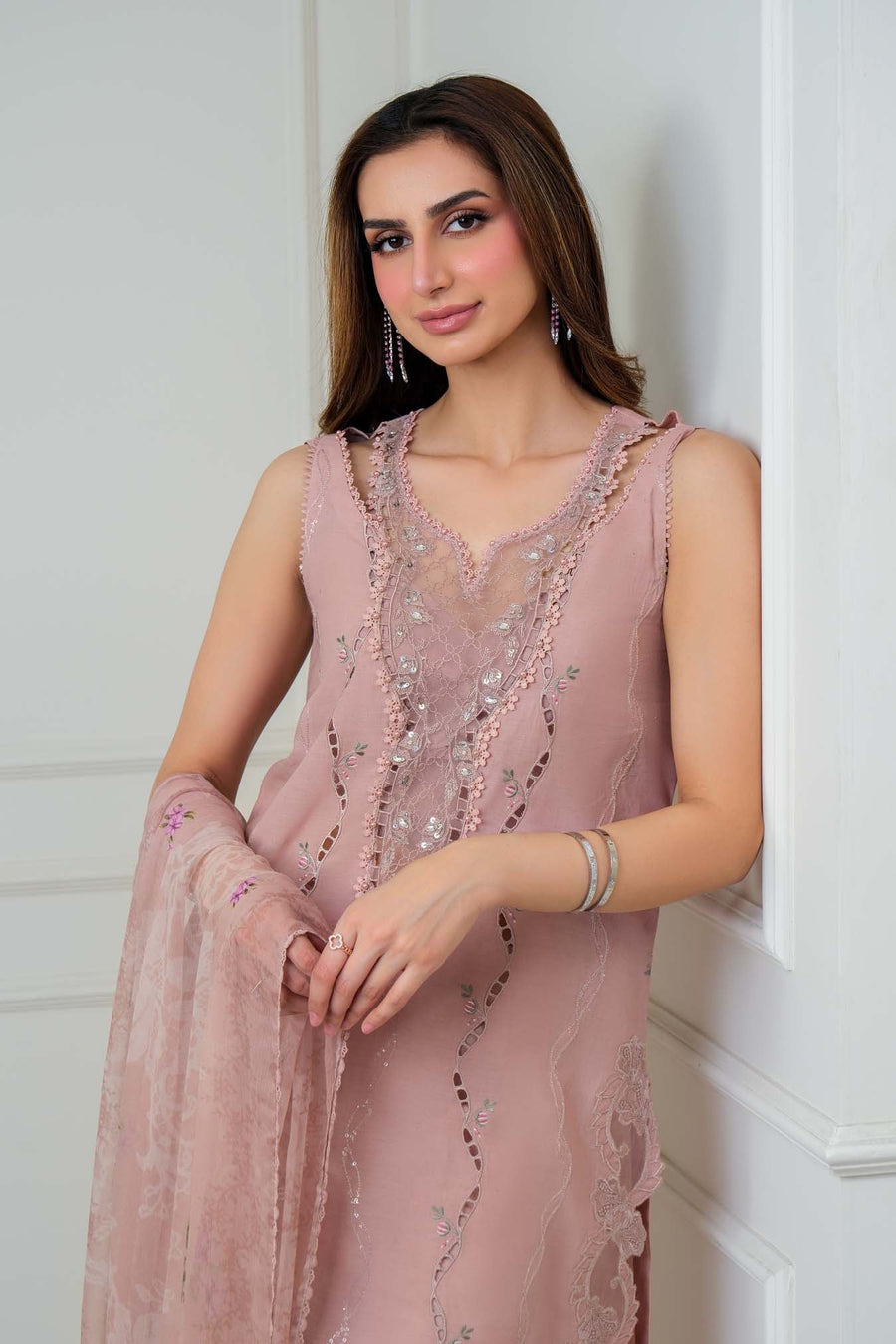 Noor by Saadia Asad Luxe Chikankari Unstitched Lawn 3Pc Suit D2-A